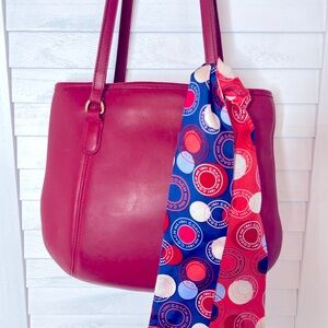 COACH l 90's Red Framed Pouch 2 Strap Shoulder Bag 9996 Retro Y2K